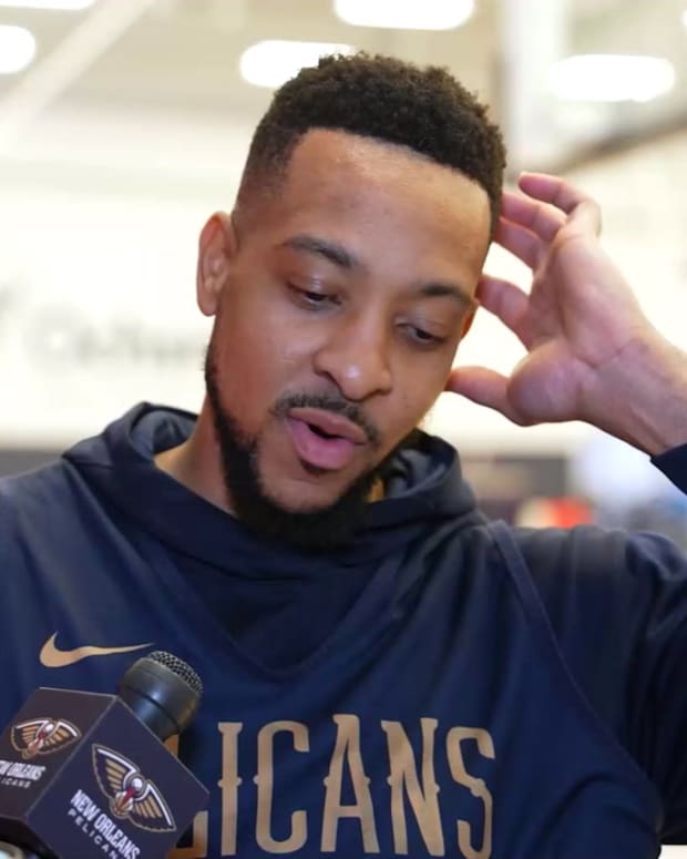 CJ McCollum Post-practice Interview - Clippers Game